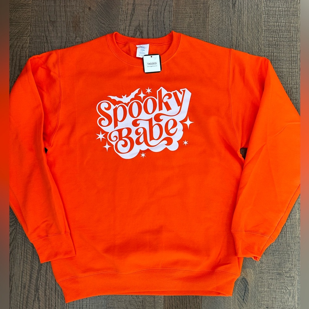 Halloween Spooky Babe Crew Sweatshirt - Picture 1 of 1